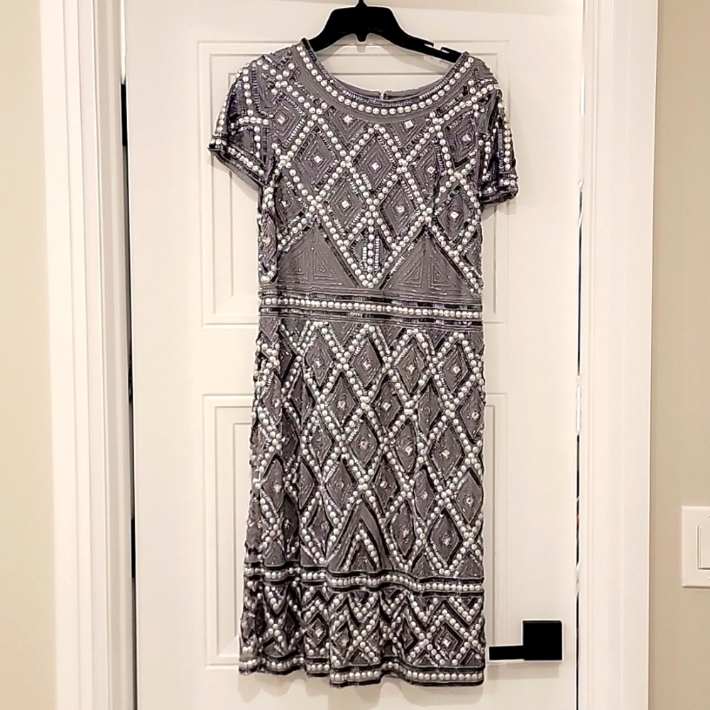 Adrianna Papell beaded dress size 14